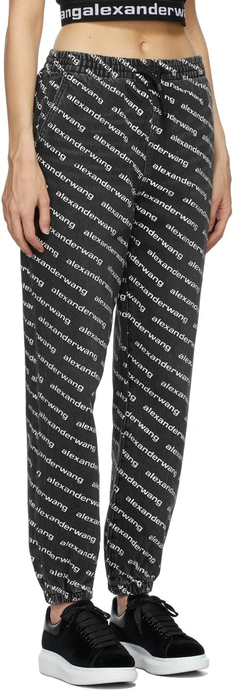 ALEXANDER WANG LOGO PRINT JOGGER JEANS