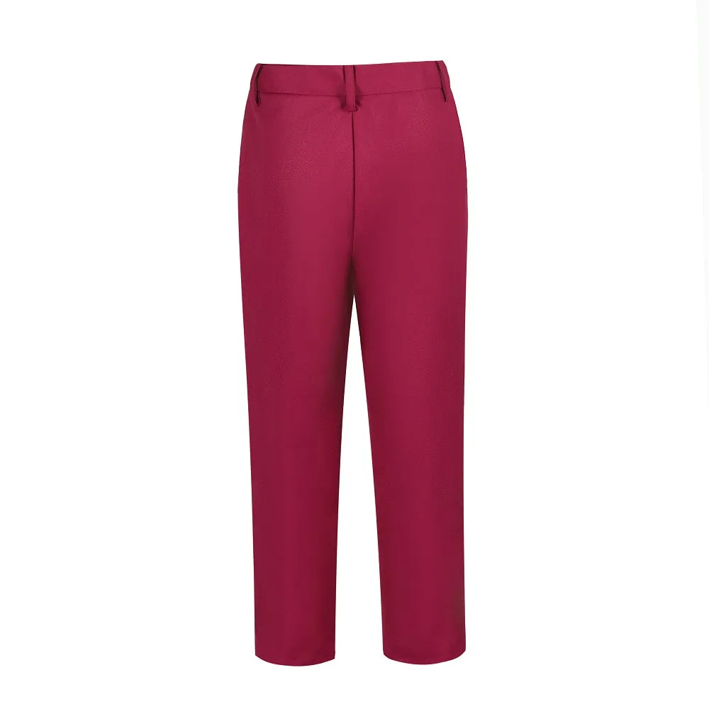 Burgundy Formal Boys Dresswear High Quality Pants