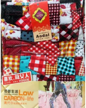 Colourful Checkered Printed Cotton Pajama For Women