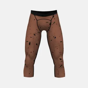 Concrete Brown 3/4 Tights for men