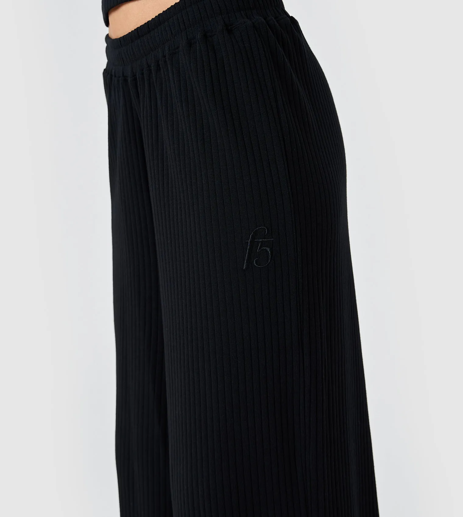 F5 Wide Leg Ribbed Pants