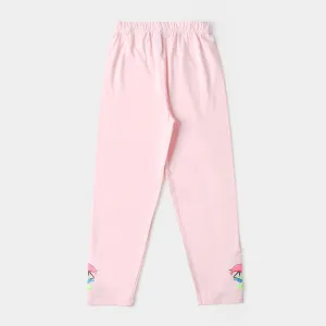Girls Embroidered Tights Flamingo - Mary Rose