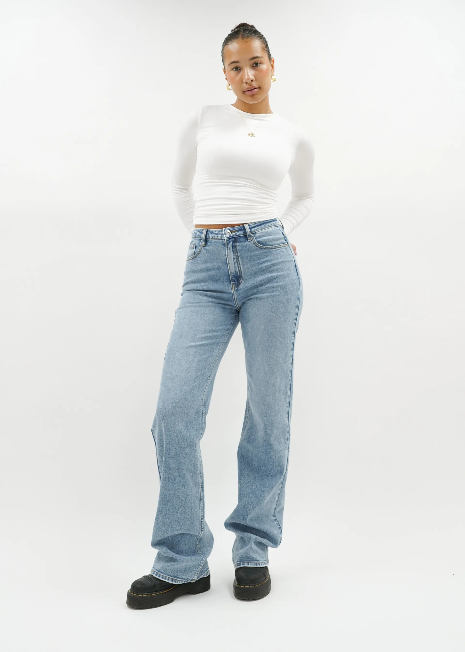 High waist wide leg jeans blue (TALL)
