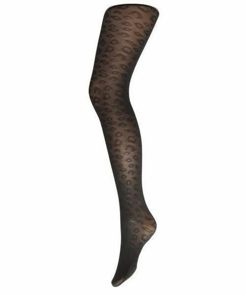 Mac Leopard Pantyhose 80 Black