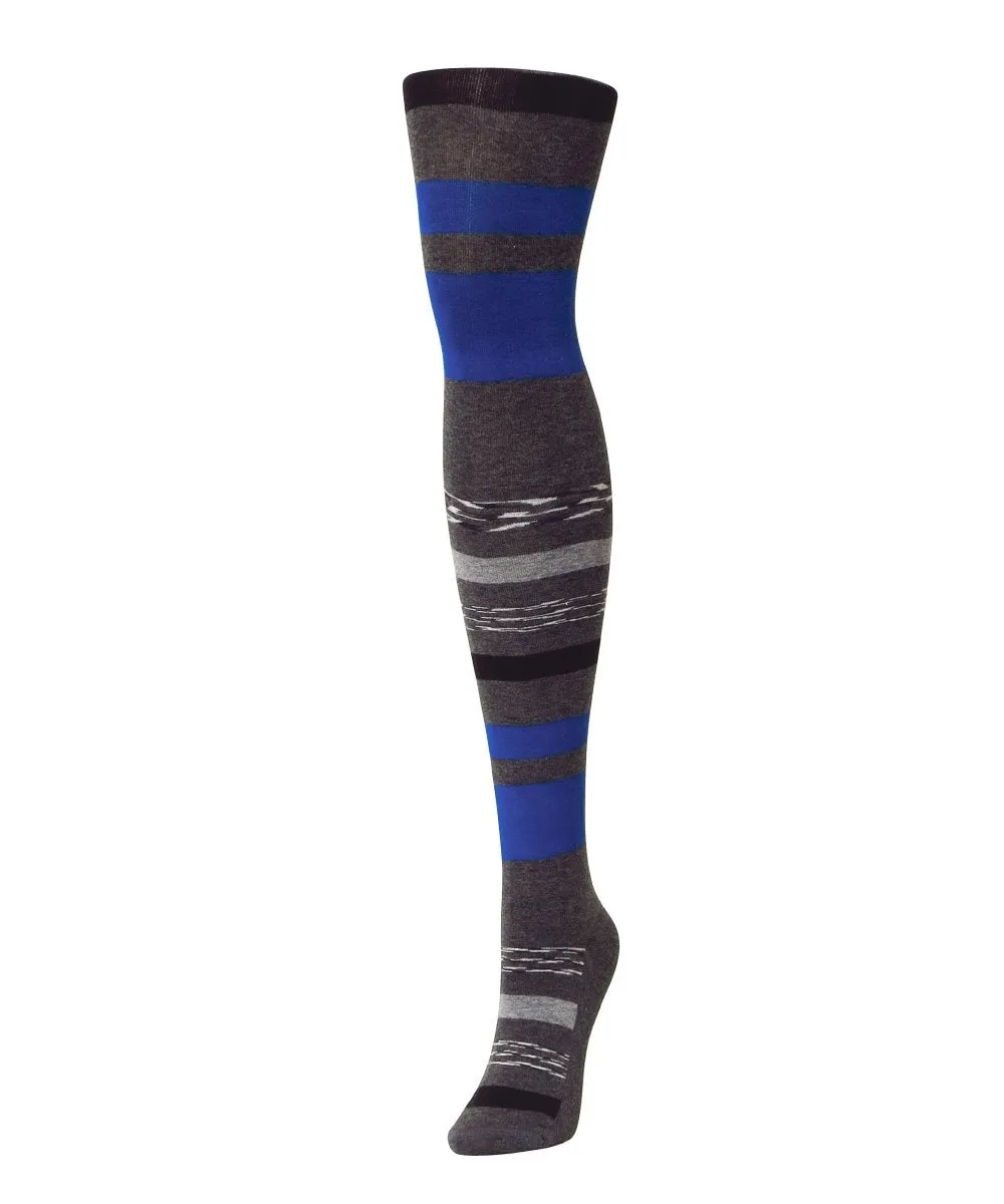 Stripe Palette Cotton Blend Sweater Tights