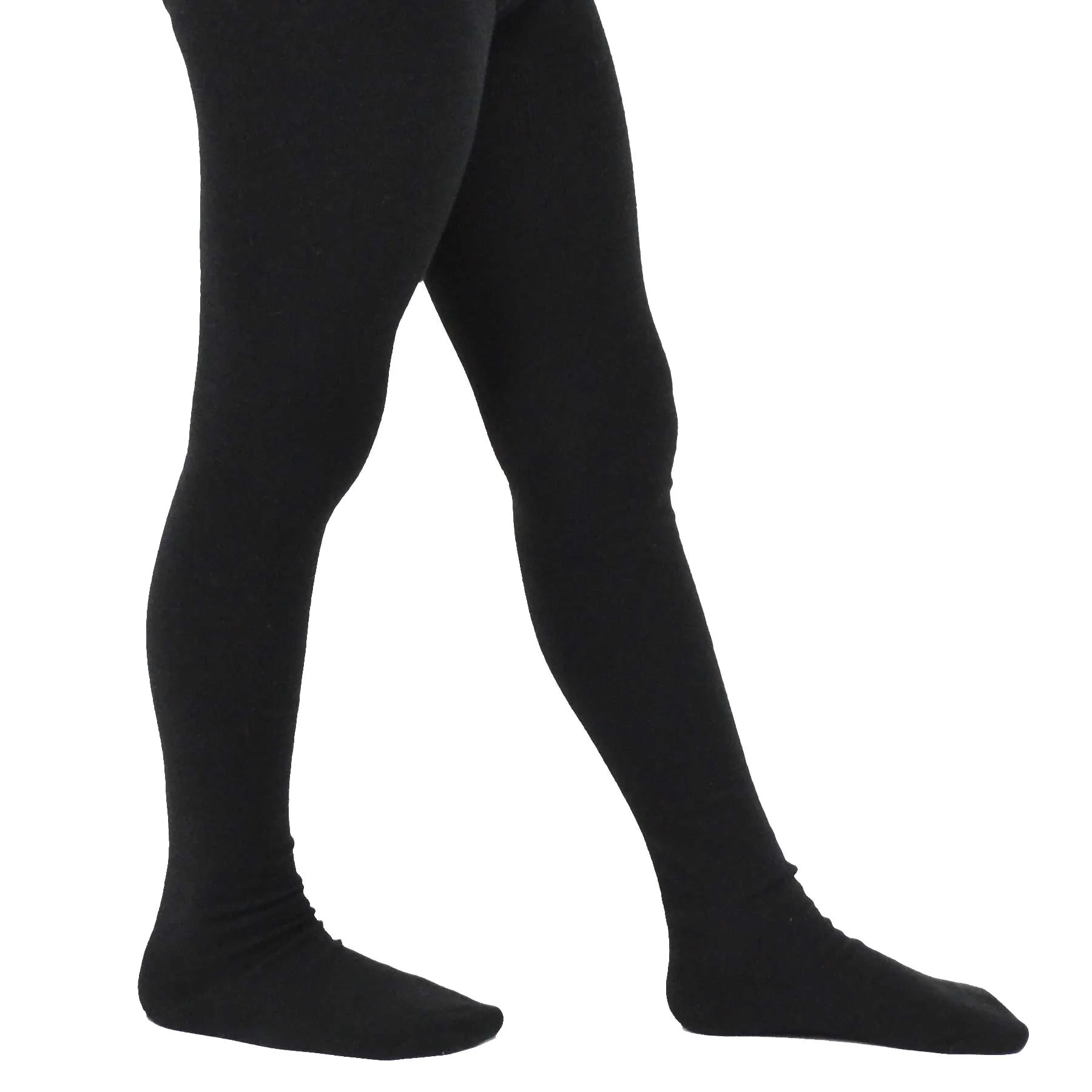 TeeHee Socks Kid's Casual Cotton Tights Black 3-Pack (T1565)
