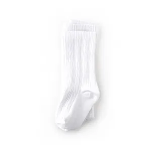 White Cable Knit Tights